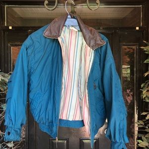 vintage blue puffer/bomber jacket